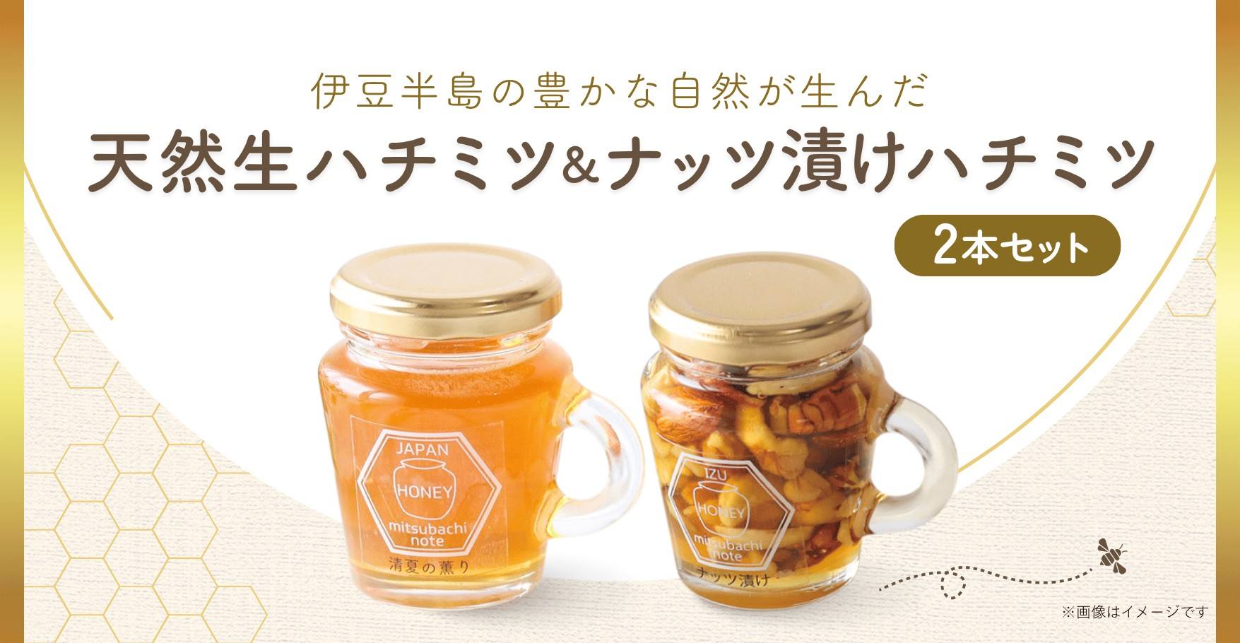 天然生ハチミツ&ナッツ漬けハチミツセット